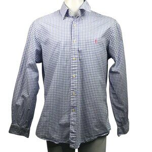 💙 Timeless Classic – Ralph Lauren Checkered Button-Up Shirt (Size L) 💙